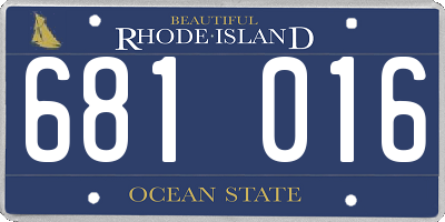 RI license plate 681016