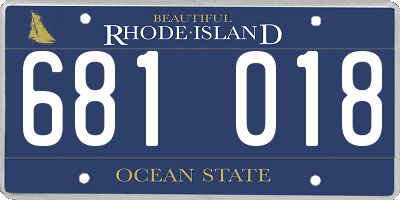 RI license plate 681018