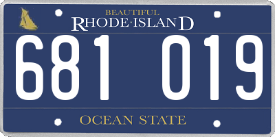 RI license plate 681019