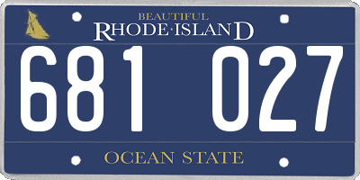 RI license plate 681027