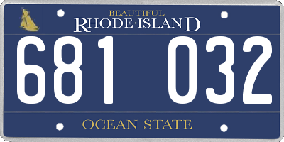 RI license plate 681032