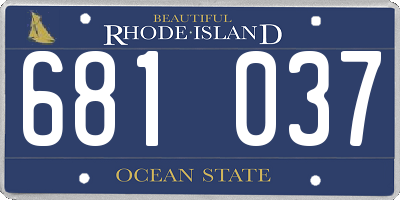 RI license plate 681037