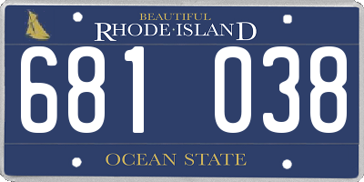RI license plate 681038
