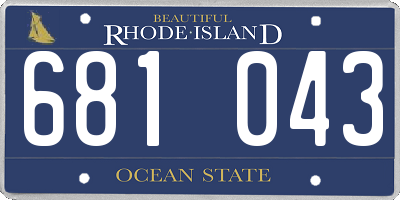 RI license plate 681043