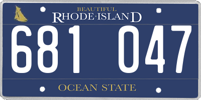 RI license plate 681047