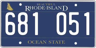 RI license plate 681051