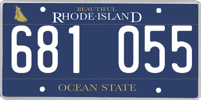 RI license plate 681055