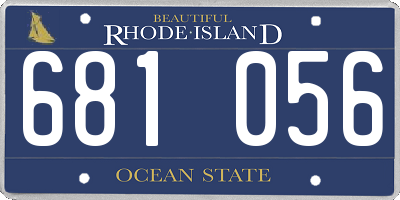 RI license plate 681056