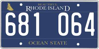 RI license plate 681064