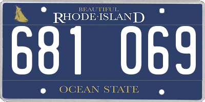 RI license plate 681069