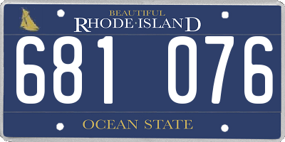 RI license plate 681076