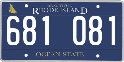 RI license plate 681081