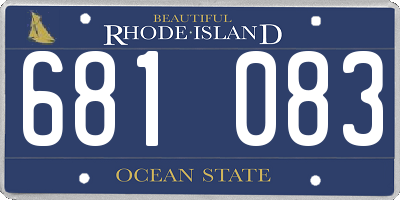 RI license plate 681083