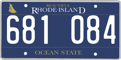 RI license plate 681084