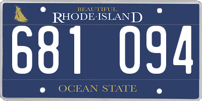 RI license plate 681094