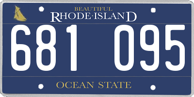 RI license plate 681095