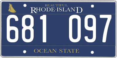 RI license plate 681097