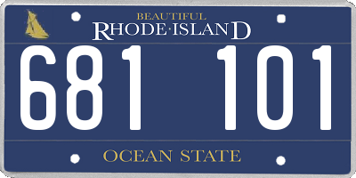 RI license plate 681101