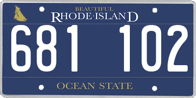 RI license plate 681102