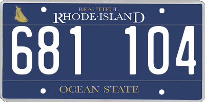 RI license plate 681104