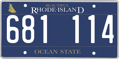 RI license plate 681114