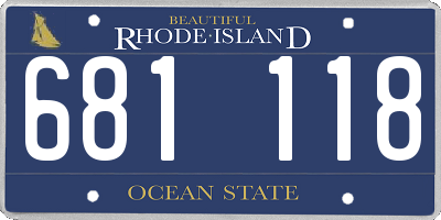 RI license plate 681118