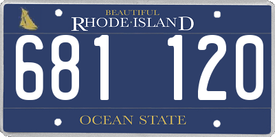 RI license plate 681120