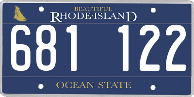 RI license plate 681122