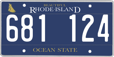 RI license plate 681124