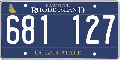 RI license plate 681127