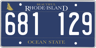 RI license plate 681129