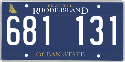 RI license plate 681131
