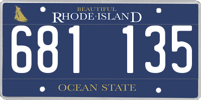 RI license plate 681135