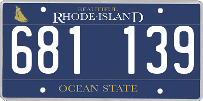 RI license plate 681139