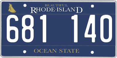 RI license plate 681140