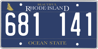 RI license plate 681141