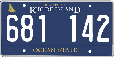 RI license plate 681142