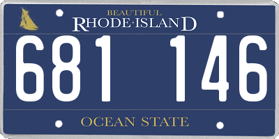 RI license plate 681146