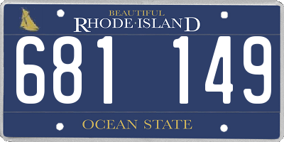 RI license plate 681149