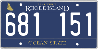 RI license plate 681151