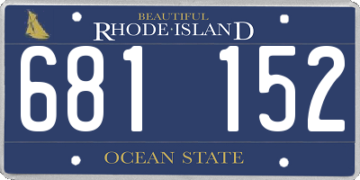 RI license plate 681152