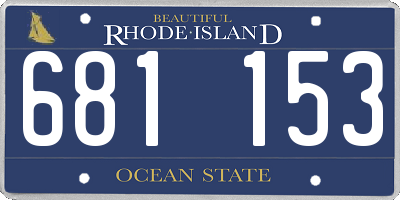 RI license plate 681153