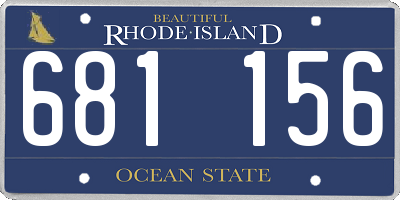 RI license plate 681156
