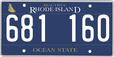 RI license plate 681160
