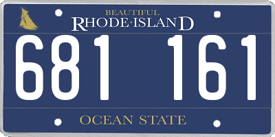 RI license plate 681161