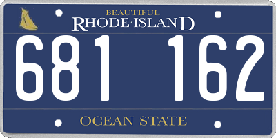 RI license plate 681162