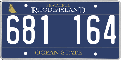 RI license plate 681164