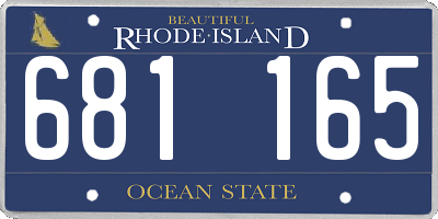 RI license plate 681165