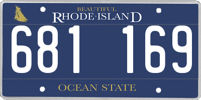 RI license plate 681169