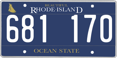 RI license plate 681170